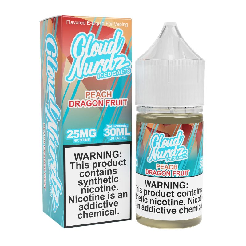 Cloud Nurdz Salts Peach Dragon Fruit Iced